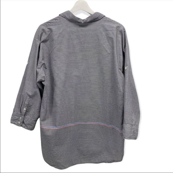 J Crew Women's Boyfriend Popover Stripe Top size 16 - Picture 2 of 7